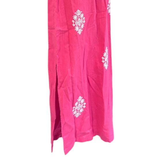 Monroe & Main Linen Blend Sleeveless Shift Resort Casual Church Party Maxi Dress - Picture 11 of 16